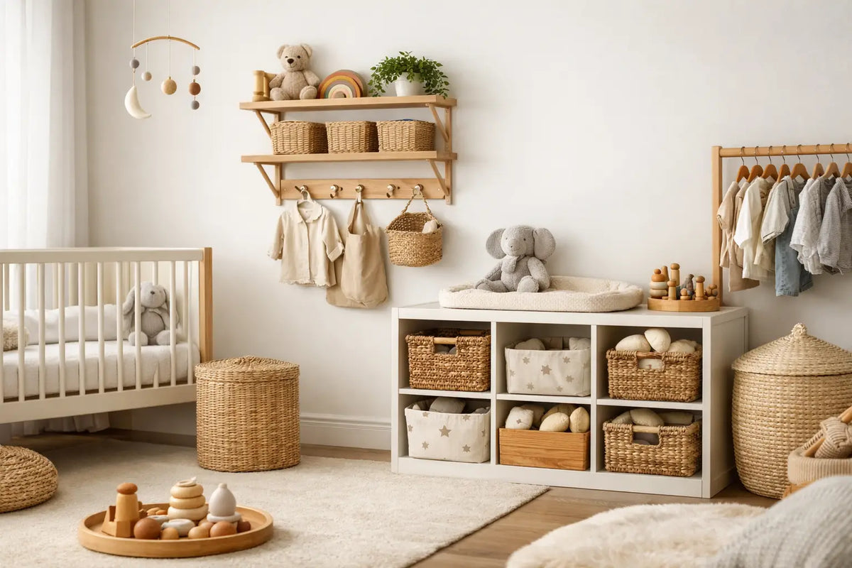 12 Nursery Storage Ideas for a Calmer Room