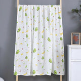 two layer muslin gauze with avocado and banana pattern 