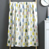  cotton two layermuslin swaddle blanket with pineapple pattern 