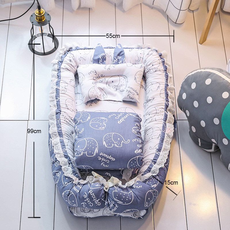 Sleeping Lounger Folding Travel Portable Baby Nest 100% Soft Cotton.