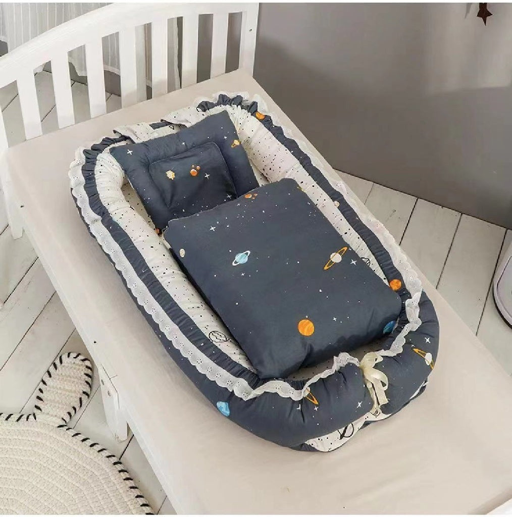 Sleeping Lounger Folding Travel Portable Baby Nest 100% Soft Cotton.