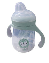 Baby bottle with handle wide neck multi function water cup-green