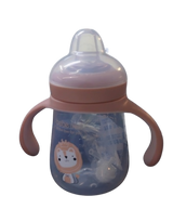 Baby bottle with handle wide neck multi-function water cup-pink