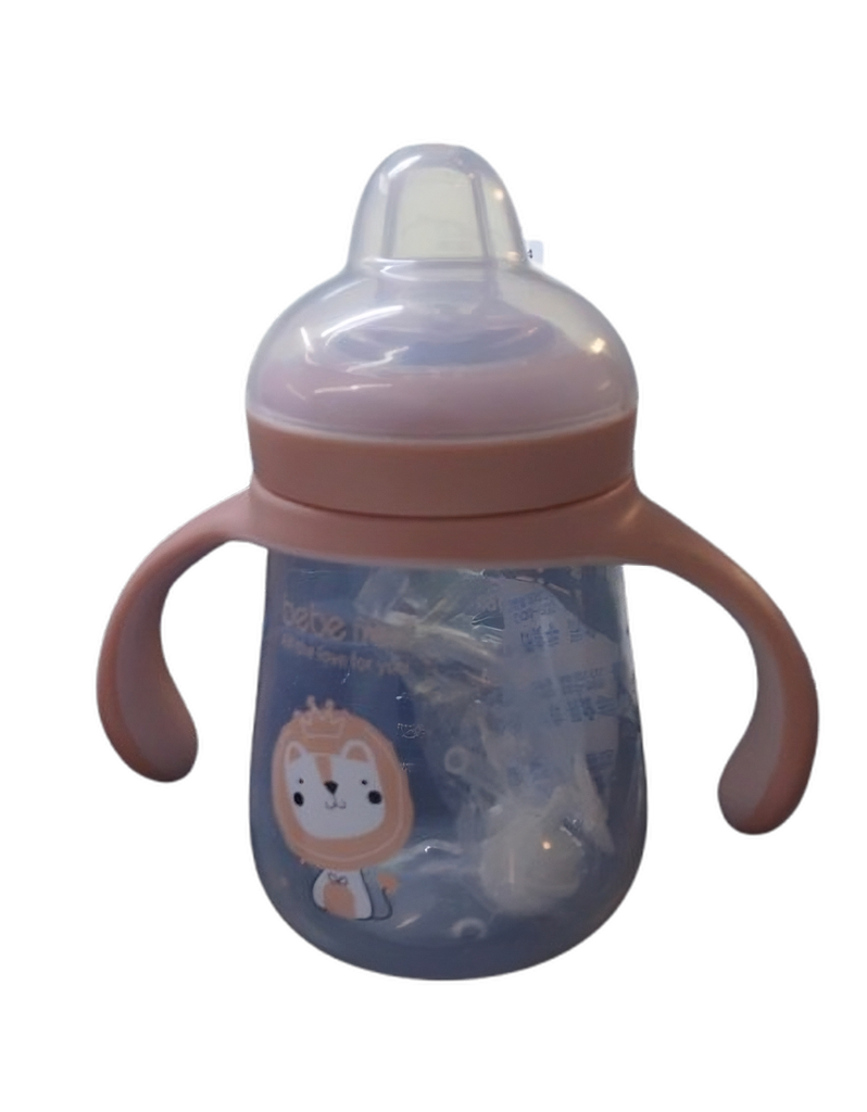 Baby bottle with handle wide neck multi-function water cup-pink