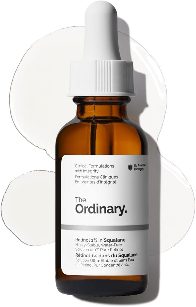 The Ordinaryretinol 1% skincare serum bottle with dropper 