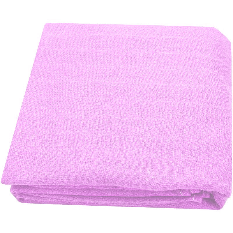 Folded light purple BambooCotton wrap solidcolor baby swaddle blanket wrap