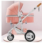 Pink and white belecoo baby stroller 