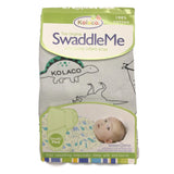 Kolaco Swaddle Me baby wrap packaging with dinosaur design 