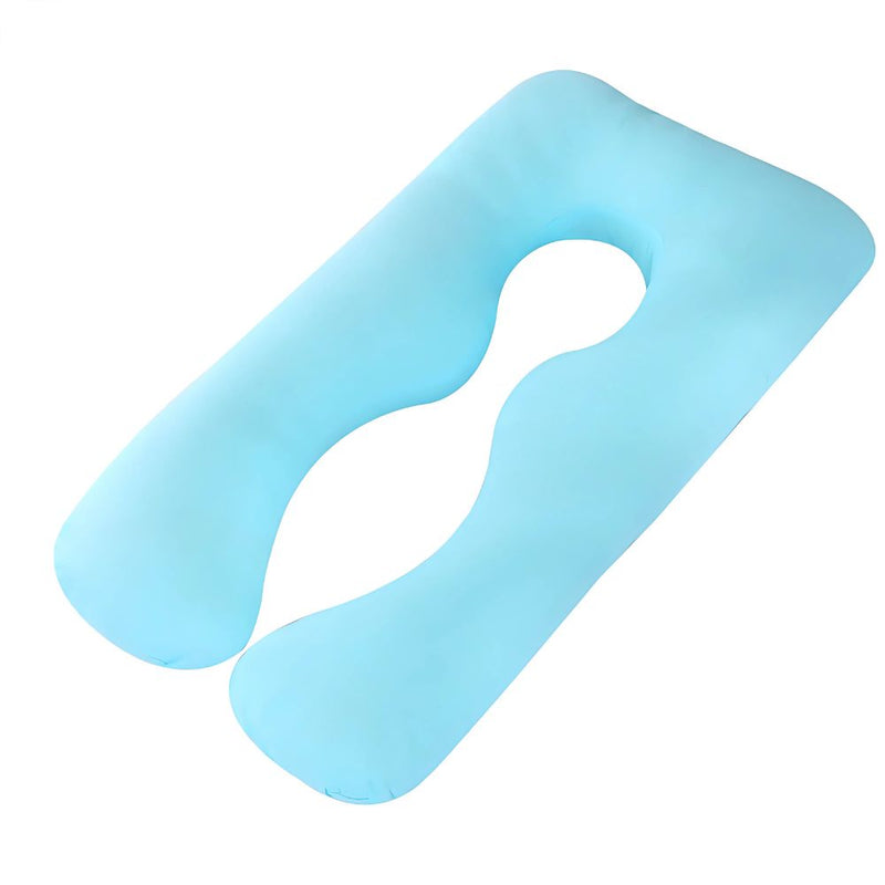 Blue inflatable travel pregnancy pillow