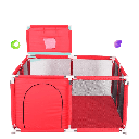 Red indoor safety play pen