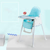 Portable plastic Blue baby high chair .