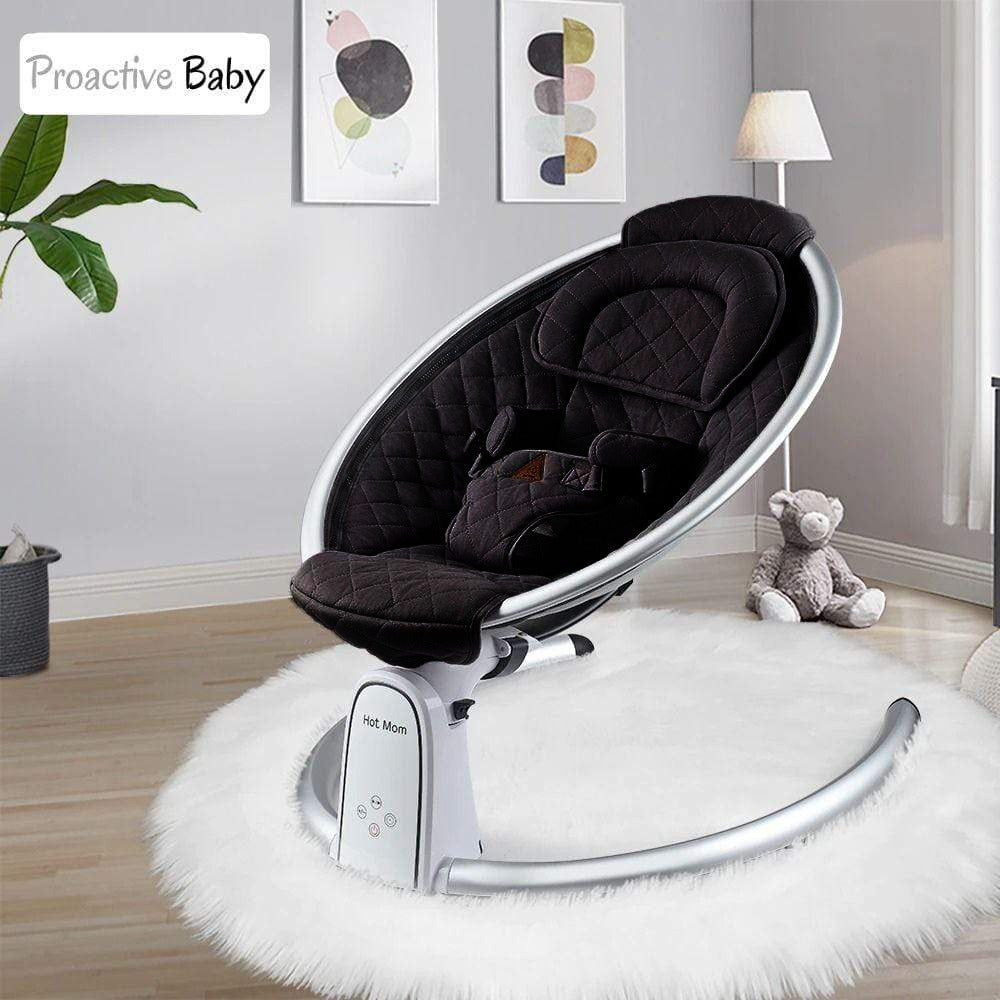 Hot Mom Cotton Electric Baby Bouncer with Bluetooth and LED Touch Screen
