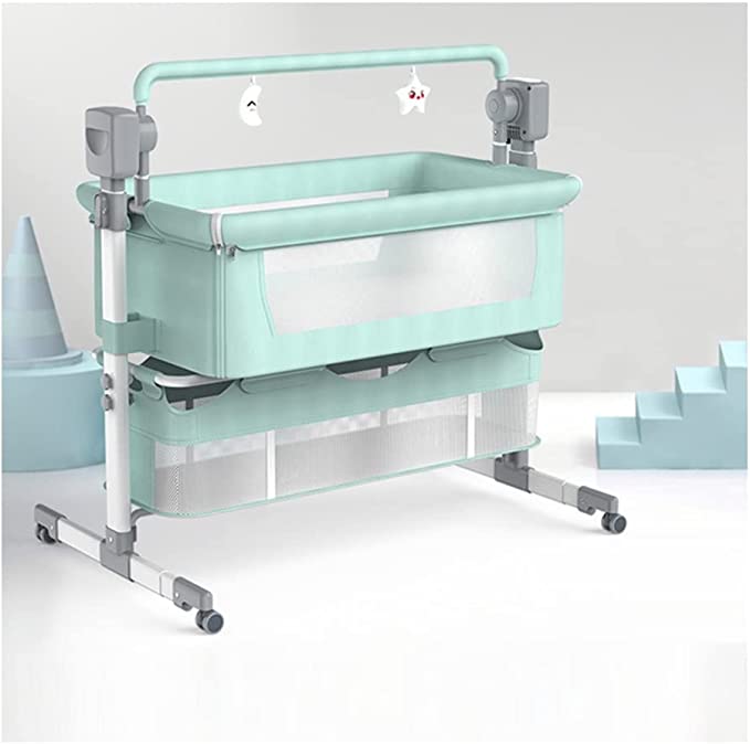 Automatic Swing Cot & Bedside Crib bed with Bluetooth