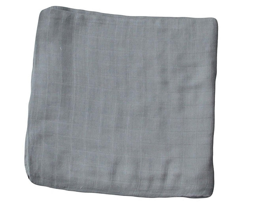 Gray fabric BambooCotton wrap solidcolor baby swaddle blanket wrap