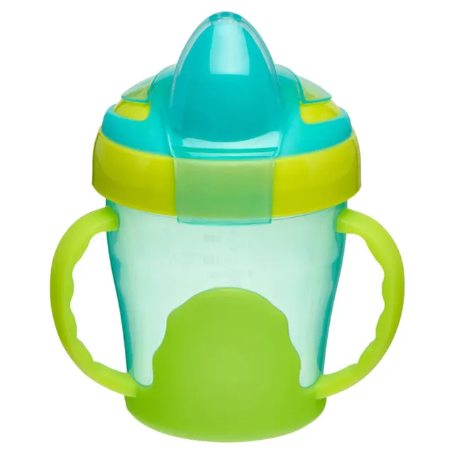 Green and blue vital hydrate sippy cup with handles 