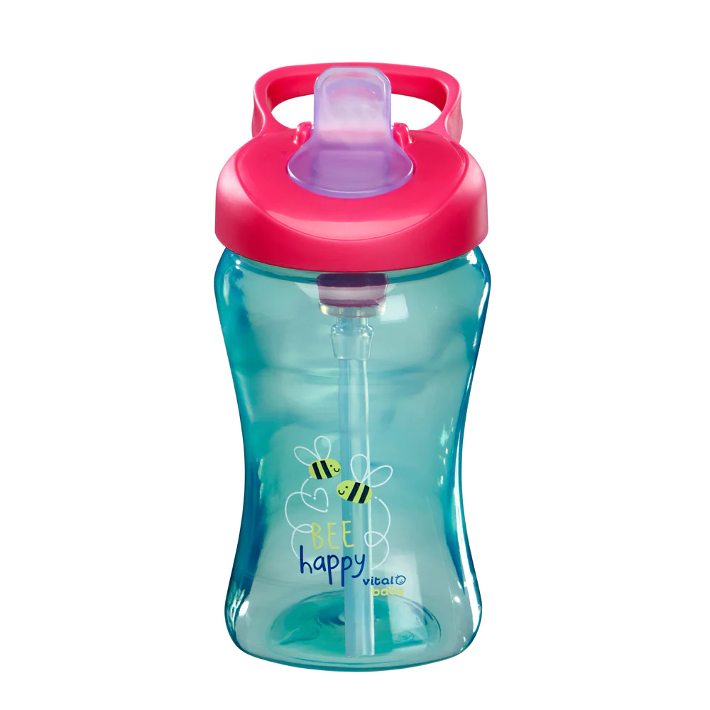 Vital Baby hydrate sippy straw fizz green