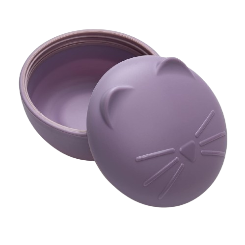 Melii silicone Purple container with lid 