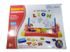 Magnetic learning board toy packaging with a lion 