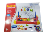 Magnetic learning board toy packaging with a lion 