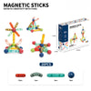 Colorful magnetic sticks with building structures and packages