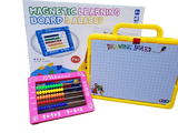 Magnetic learning board, abacus, and drawing board 