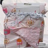 Cute Plush Baby blankets with pink and orange shades. 