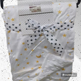 Baby blanket with star pattern.