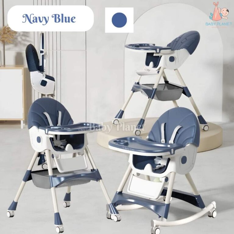Navy blue 2 in 1 baby high chair