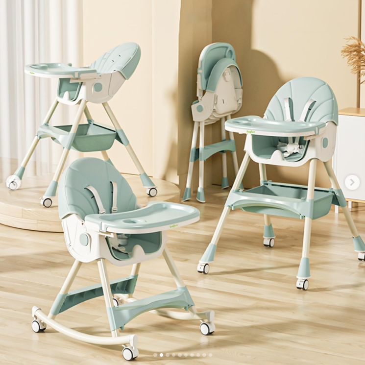2in1 green and white  baby high chairs .