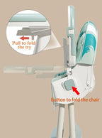 2-1 Booster Seats Baby High Foldable Feeding Chair With Tray and Wheels