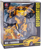 Bumblebee Transformers: One Prime Changer 11-Inch (27cm) BIG Size Robot Action Figure, Transforming Car for Boys and Kids, Gift Toys, Interactive Transformer Toys for Ages 6+ (Bumblebee)