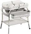 Baby changing table with 2in 1 height adjustable foldable day care baby nursing_diaper changing table with safety strap.