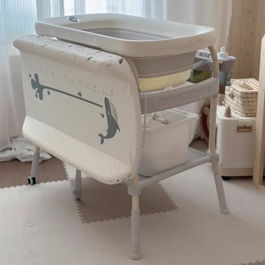 Baby changing table with sink 2 in 1 Height adjustable diaper changing table.