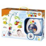 Boxed baby2 in 1 musical mobile with colorful hanging toys .