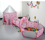 3 pieces castle child indoor outdoor play teepee kids tent 1 - 8 years