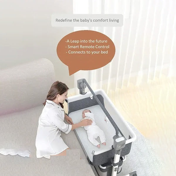 Automatic Swing Cot & Bedside Crib bed with Bluetooth