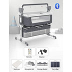 Automatic Swing Cot & Bedside Crib bed with Bluetooth