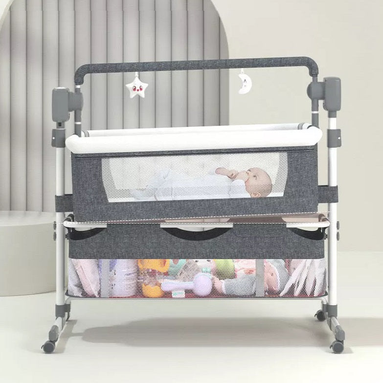 Automatic Swing Cot & Bedside Crib bed with Bluetooth