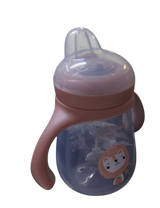 Baby bottle sippy cup with lion design 