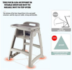 Baby Chair 0-4 Years Old Safe Stable Non-Toxic Plastic High Chair Easy to Clean (Color: Gray)