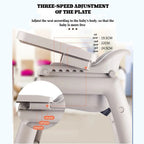 Baby Chair 0-4 Years Old Safe Stable Non-Toxic Plastic High Chair Easy to Clean (Color: Gray)