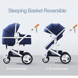 Belecoo baby strollers with a reversible sleeping basketsuitable upto 36mnths