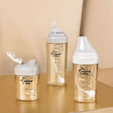 Three breast milk baby bottles 