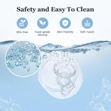 Double wearable breast pump safety features with icons .