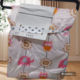 Baby blanket with animal patterns 
