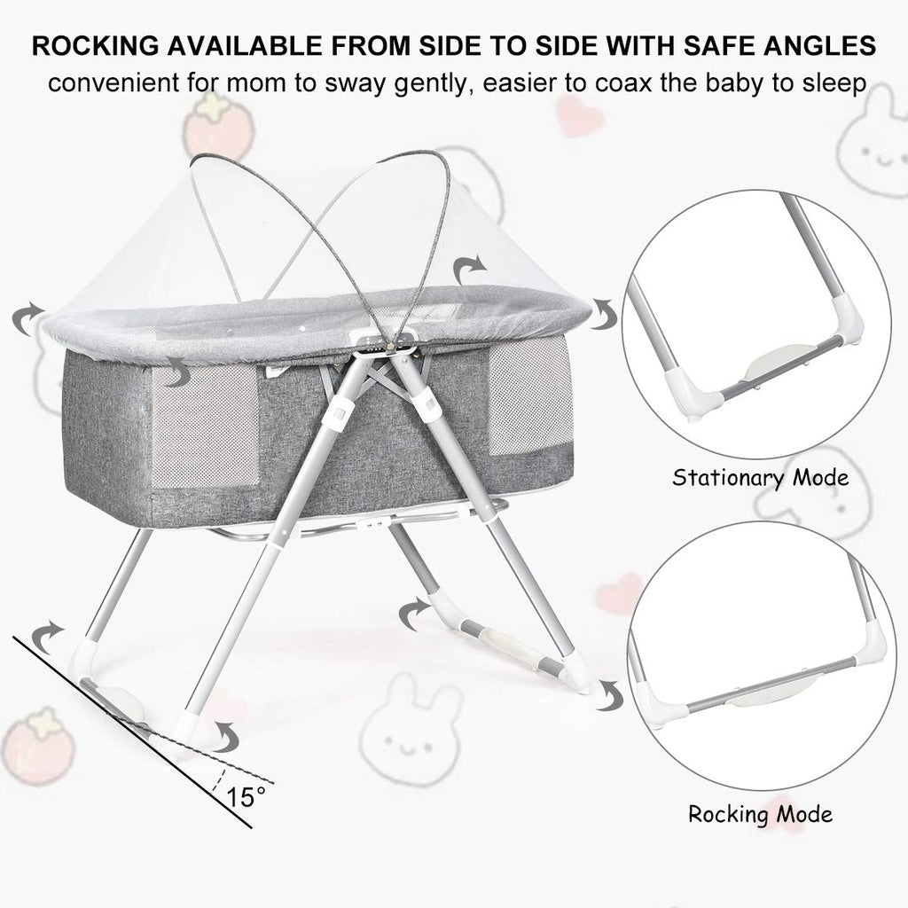 Babylife 2-in-1 Portable Baby Cot and Foldable Bassinet
