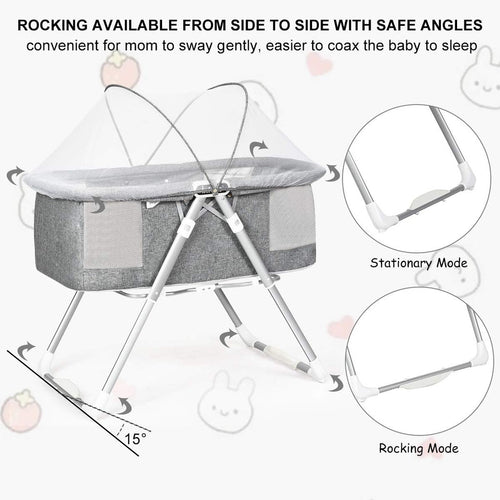 Babylife 2-in-1 Portable Baby Cot and Foldable Bassinet