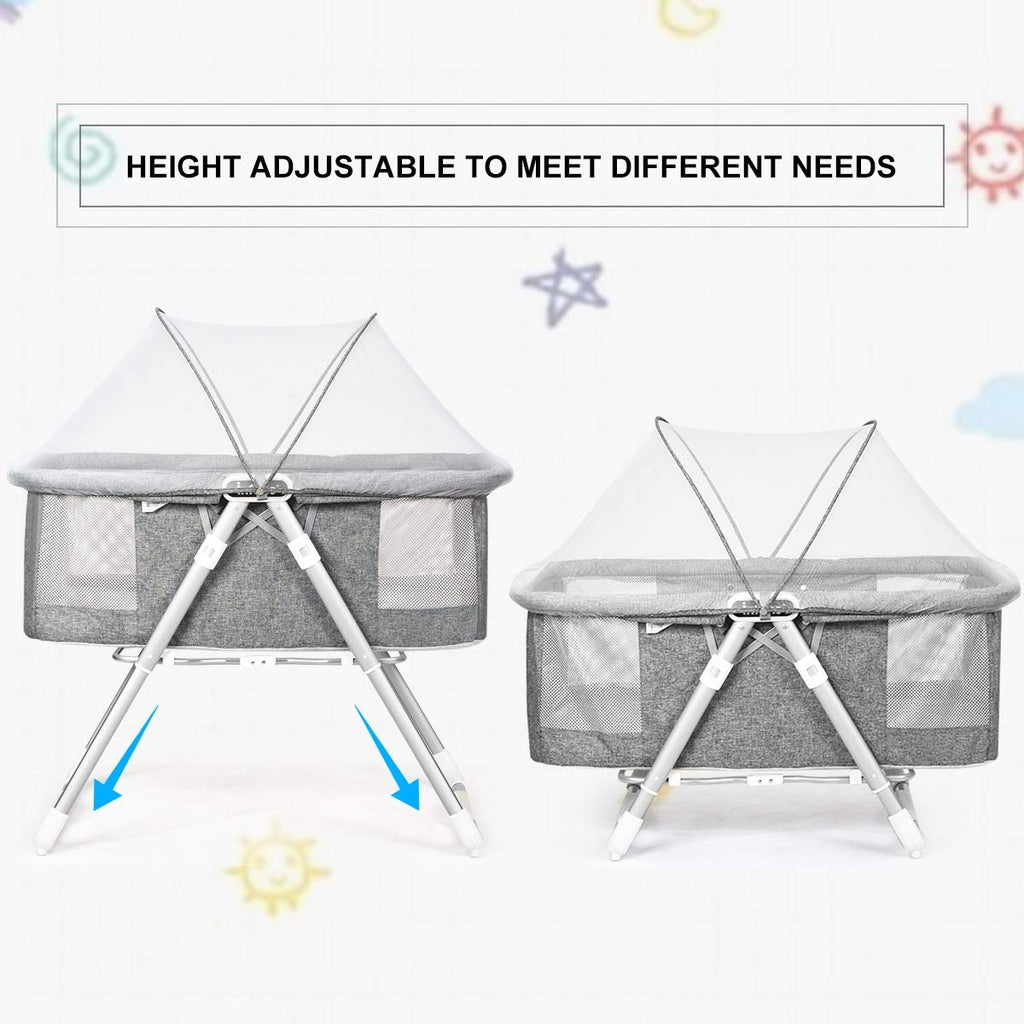 Babylife 2-in-1 Portable Baby Cot and Foldable Bassinet