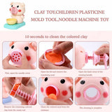 Children's gourmet play mold tool with cleaning instructions and a pig-shaped toy.