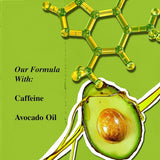 Avocado oil molecule with an avocado slice on keihl_s eye cream, featuring text about ingredients.